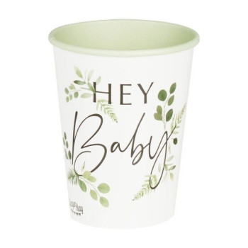 Partygläser aus Papier Baby Shower Botanico "Hey Baby" - Baby Shower Artikel - Schweiz 2