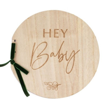 Libro degli auguri Baby Shower Botanico “Hey Baby” – souvenir personalizzato per la festa del bambino - Negozio Svizzero 2