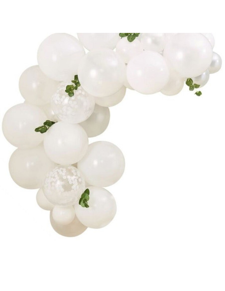 ARCO DI PALLONCINI BOTANICI BIANCHI IN SVIZZERA