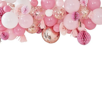 Box mit Luftballons und Partydekorationen in Pink - Geburtstags-, Babyparty- und Hochzeitsdekoration - Bellefete.ch 2