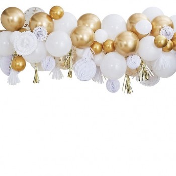 Scatola per palloncini e decorazioni per feste in oro