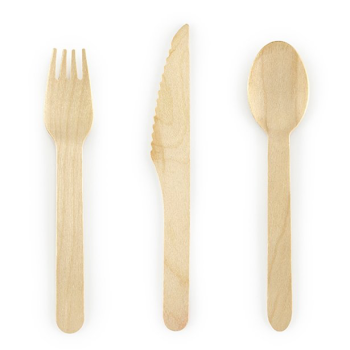 18 Posate in legno naturale - Decorazione della tavola - Bellefete.ch