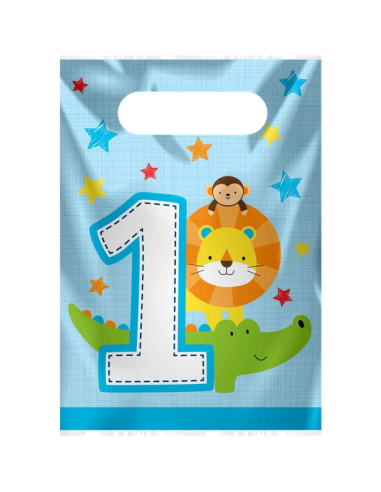 Sacchetti regalo - 1° compleanno Ragazzo & Safari - Articoli per feste - Svizzera
