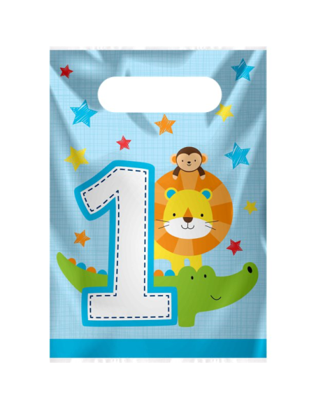 Sacchetti regalo - 1° compleanno Ragazzo & Safari - Articoli per feste - Svizzera