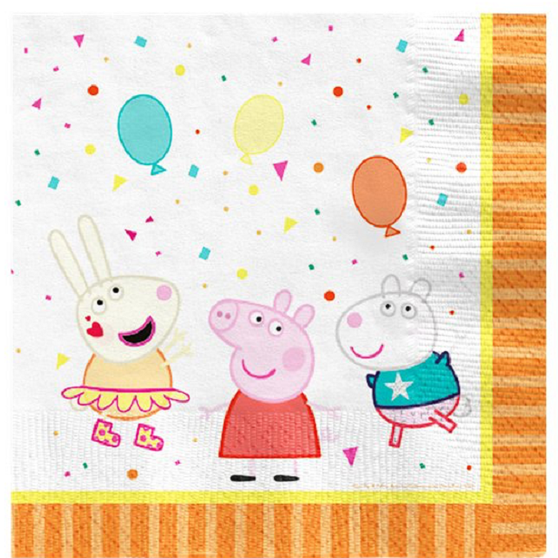 Serviettes d'anniversaire Peppa Pig