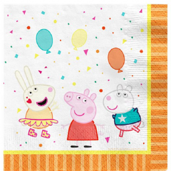 Serviettes anniversaire Peppa Pig en Suisse