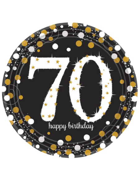 Partyteller 70 Jahre "Happy Birthday" - Partyartikel für Erwachsene - Schweiz