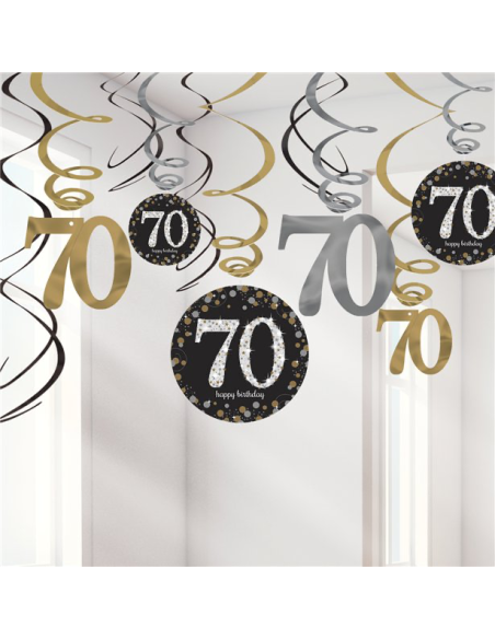 Partydekoration 70 Jahre "Happy Birthday" - Partyartikel in der Schweiz