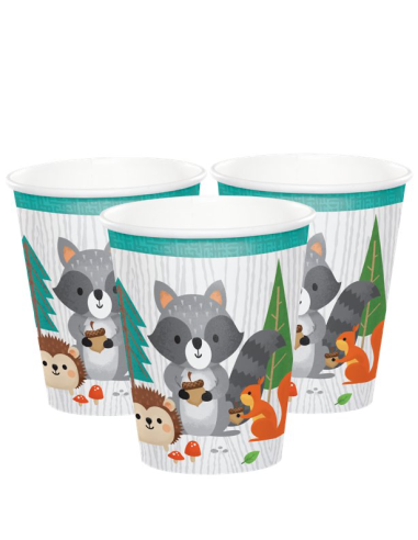 gobelets 1er anniversaire animaux de la foret en Suisse