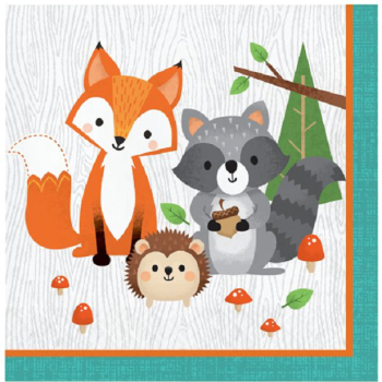 Serviettes de fête Animaux de la forêt - Déco d'anniversaire enfants - Suisse