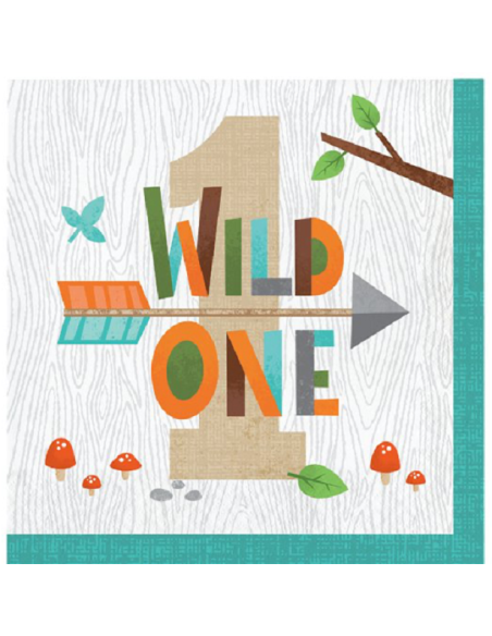 Serviettes de fête 1er anniversaire Animaux de la forêt - Déco d'anniversaire enfants - Suisse