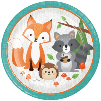 Piatti per feste Animali della foresta, stoviglie usa e getta per il compleanno dei bambini