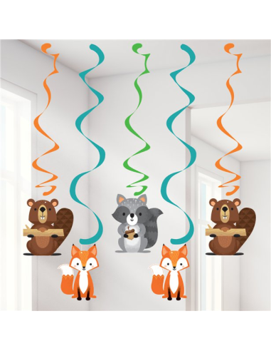Suspensions d'anniversaire Animaux de la forêt - Bellefete.ch - Suisse - Déco d'anniversaire enfant