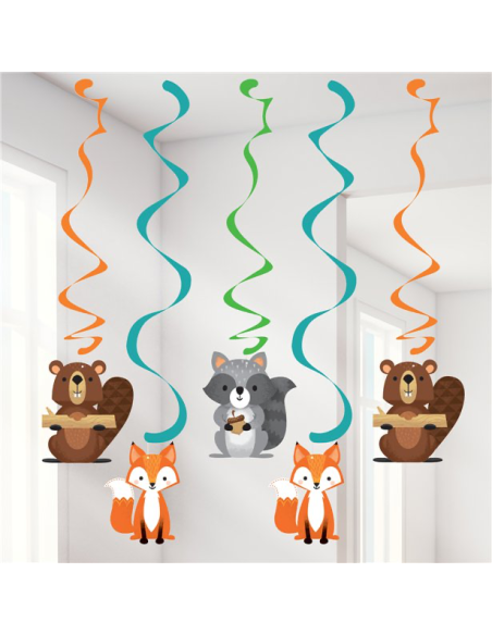 Sospensioni di compleanno Animali della foresta - Bellefete.ch - Svizzera - Decorazione di compleanno per bambini