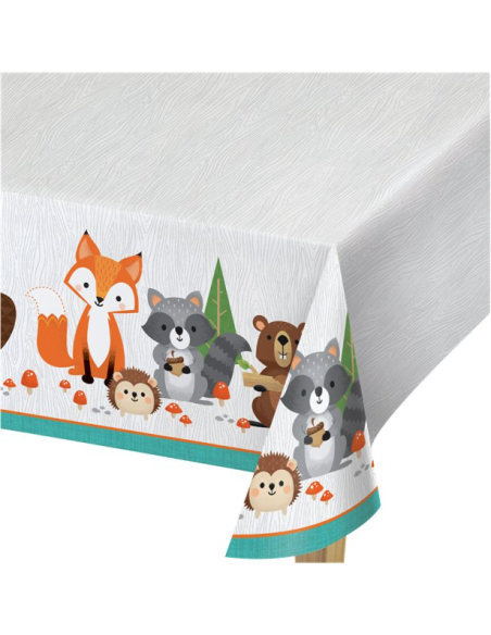 Tovaglia Animali della foresta, decorazione per compleanno bambino