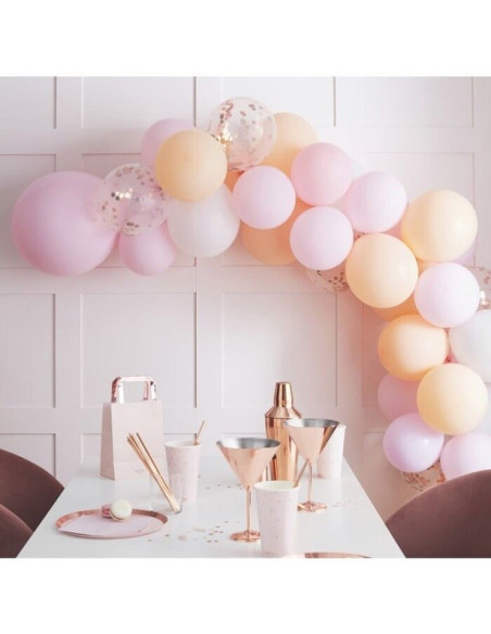 Ballonbogen Pfirsich und Pastellrosa - Festtagsdekoration - Lieferung in die Schweiz Ballonbogen Pfirsich und Pastellrosa - Festtagsdekoration - Lieferung in die Schweiz