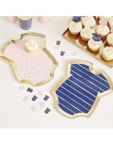 Große Partyteller Baby Shower - Gender Reveal - Geburtsparty Dekoration - Schweiz