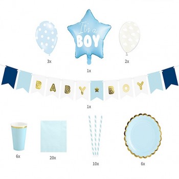 Box baby shower garcon bleu