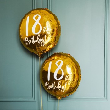 Goldene Luftballons zum 18. Geburtstag in der Schweiz