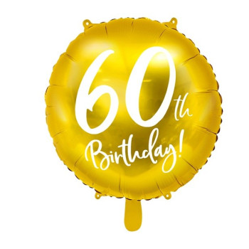 Pallone da festa in alluminio 60 anni in Oro - Articoli di compleanno per adulti - Bellefete.ch 2