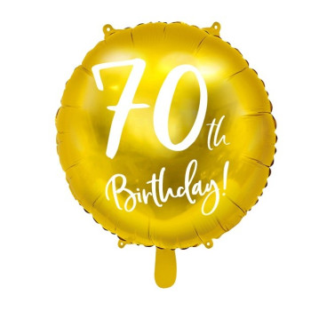 Ballon de fête en aluminium 70 ans en Or - Articles de fête 70 ans - Bellefete.ch 2