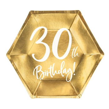 Geburtstagsdessertteller 30 Jahre Gold - Festliche Dekoration - Bellefete.ch