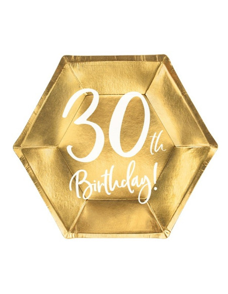 Geburtstagsdessertteller 30 Jahre Gold - Festliche Dekoration - Bellefete.ch