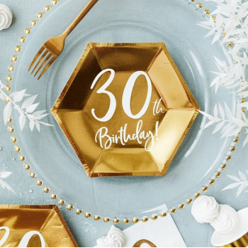 Geburtstagsdessertteller 30 Jahre Gold - Festliche Dekoration - Bellefete.ch 2