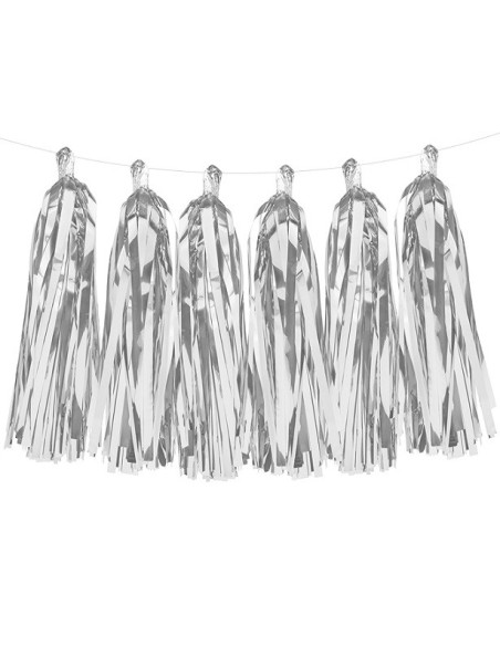 Ghirlanda di festa con pompon Argentée - Articoli per feste in Svizzera - Bellefete.ch