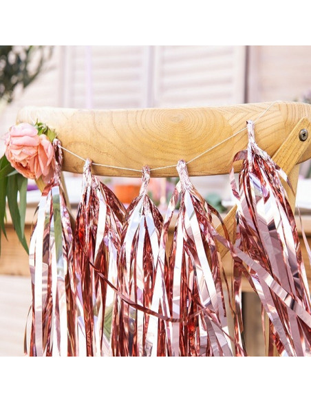 GHIRLANDA ECONOMICA CON FRANGE IN ORO ROSA IN SVIZZERA