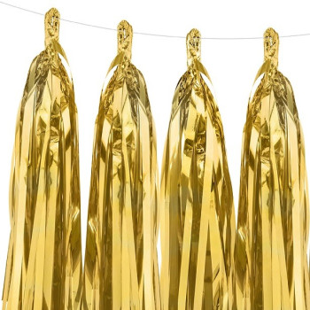Partygirlande mit Pompon Gold - Partyartikel in Schweiz - Bellefete.ch 2