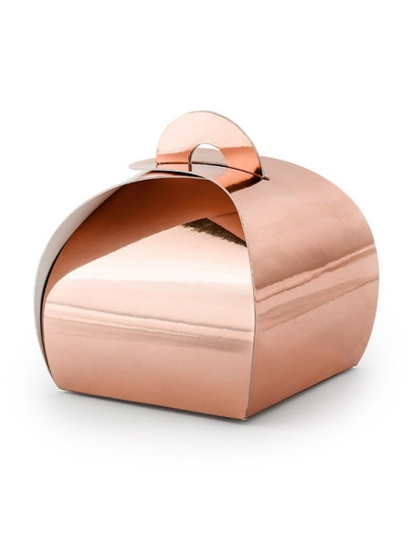 10 Geschenkboxen aus Papier Roségold - Partydekoration - Bellefete.ch