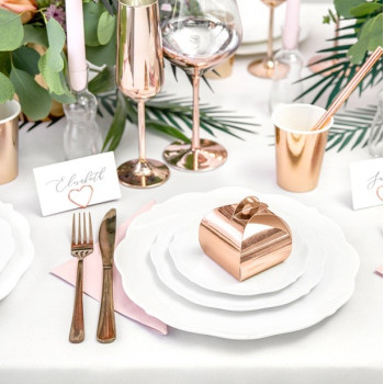 10 Geschenkboxen aus Papier Roségold - Partydekoration - Bellefete.ch 2