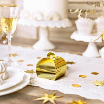 10 Scatole regalo in carta d'oro - Decorazione di festa - Bellefete.ch 2