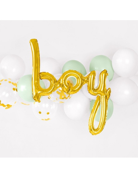 Ballon de fête en aluminium "Boy" en Or - Articles de fête Baby Shower - Bellefete.ch