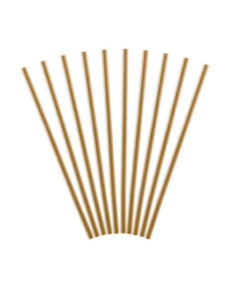 Pailles de fête en papier Kraft - Articles de fête en Suisse - Bellefete.ch