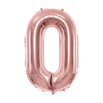 Palloncino in alluminio numero "0" Rose gold - Decorazione di festa - Articoli di compleanno in Svizzera 2