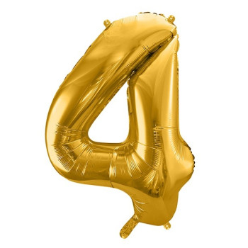 Palloncino in alluminio numero "4" Oro - Decorazione di festa - Bellefete.ch 2