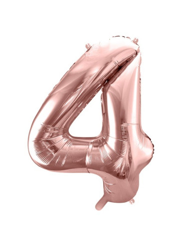 PALLONCINO NUMERO 4 IN ORO ROSA