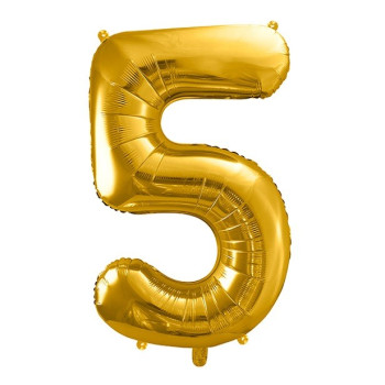 Palloncino in alluminio numero "5" Oro - Decorazione di festa - Bellefete.ch 2