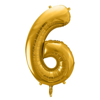 Palloncino in alluminio numero "6" Oro - Decorazione di festa - Bellefete.ch 2
