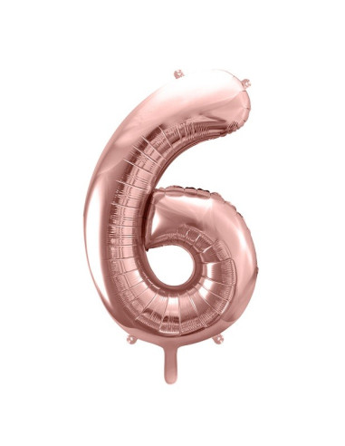 NUMMER 6 ROSÉGOLD-BALLON