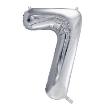 Aluminium Ballon Nummer "7" Silber - Party Dekoration - Bellefete.ch 2