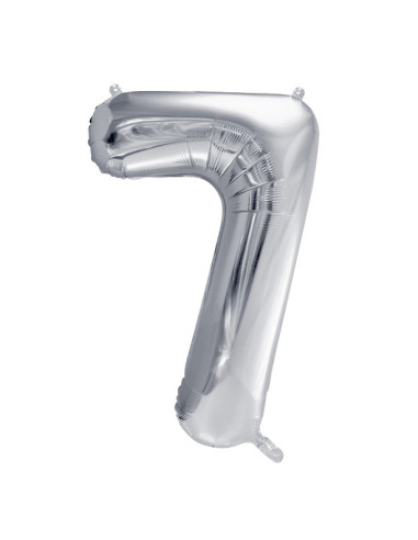 BALLON CHIFFRE 7 ARGENT