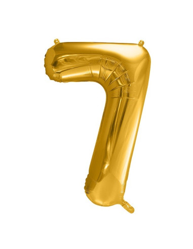 BALLON CHIFFRE 7 OR DORE PAS CHER