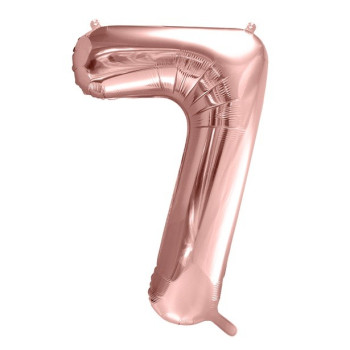 Aluminium Ballon Nummer "7" Roségold - Party Dekoration - Bellefete.ch