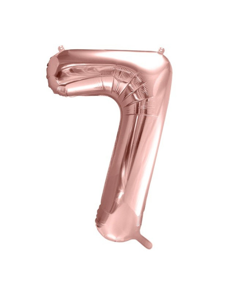Aluminium Ballon Nummer "7" Roségold - Party Dekoration - Bellefete.ch