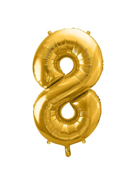 GÜNSTIGER GOLD-BALLON ZAHL 8