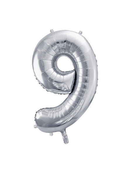 PALLONCINO NUMERO 9 IN ARGENTO ECONOMICO