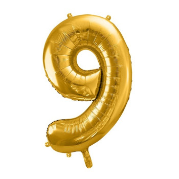 Ballon en aluminium chiffre "9" Or - Déco de fête - Bellefete.ch 2